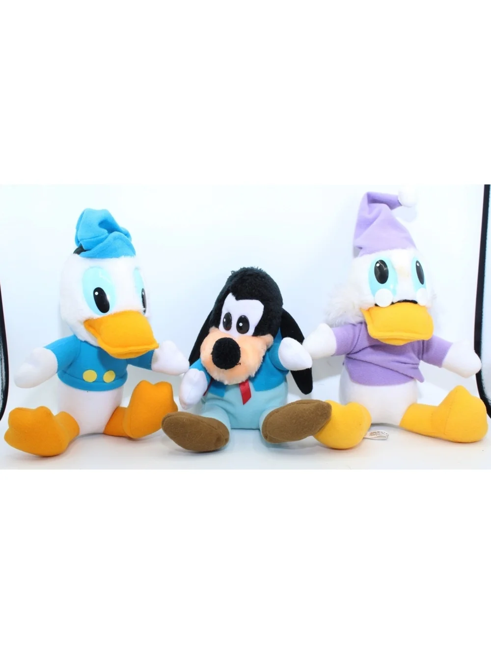 Vintage Disney Mickey's Christmas Carol Set of 3 Goofy Donald Duck Plush Doll 7